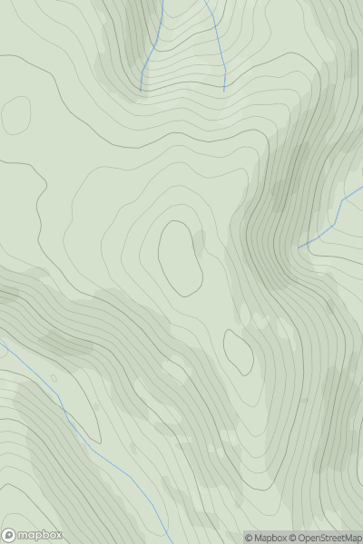 Thumbnail image for Bryn Mawr [Aberystwyth to Welshpool] [SN763964] showing contour plot for surrounding peak